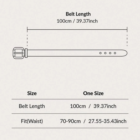 Vegan Leather Wide belt dress gold Tone Minimalist - Picture 16 of 16